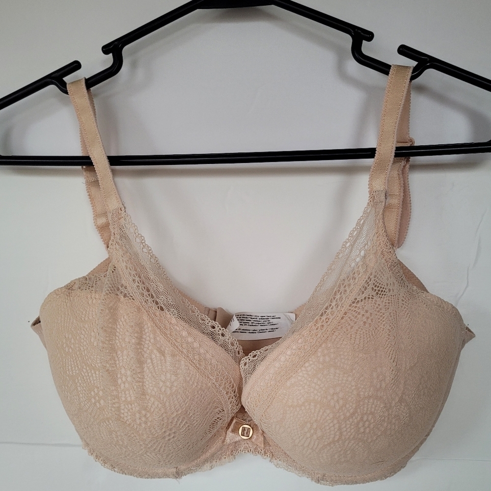 Chantelle Beige Lace Full Coverage Underwire Bra